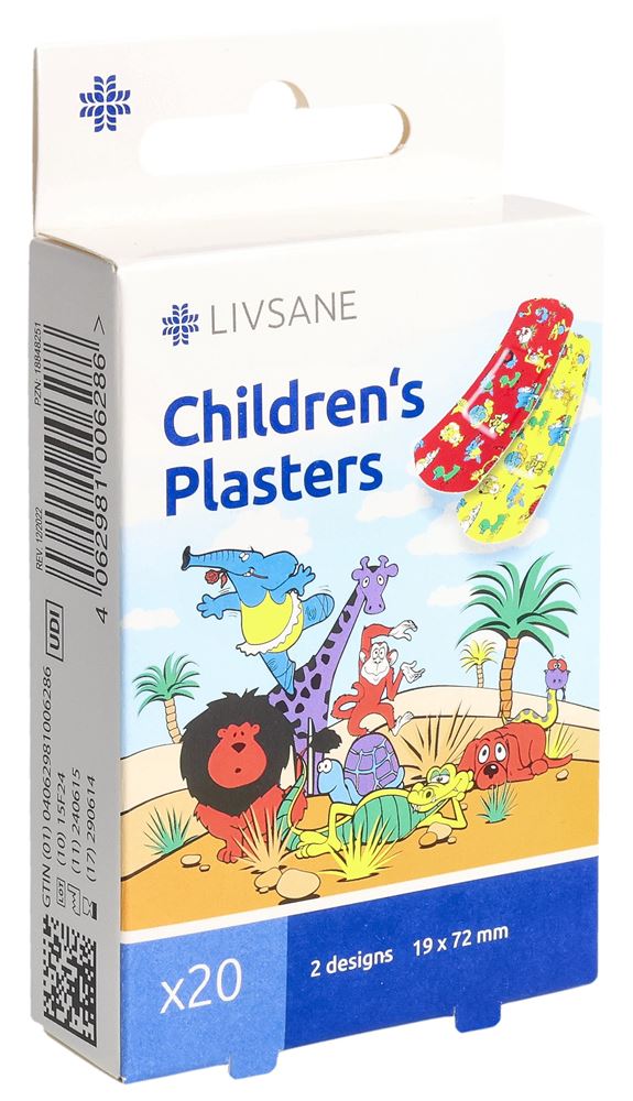 LIVSANE Kinderpflaster Pfl Funny Animals 20 Stk