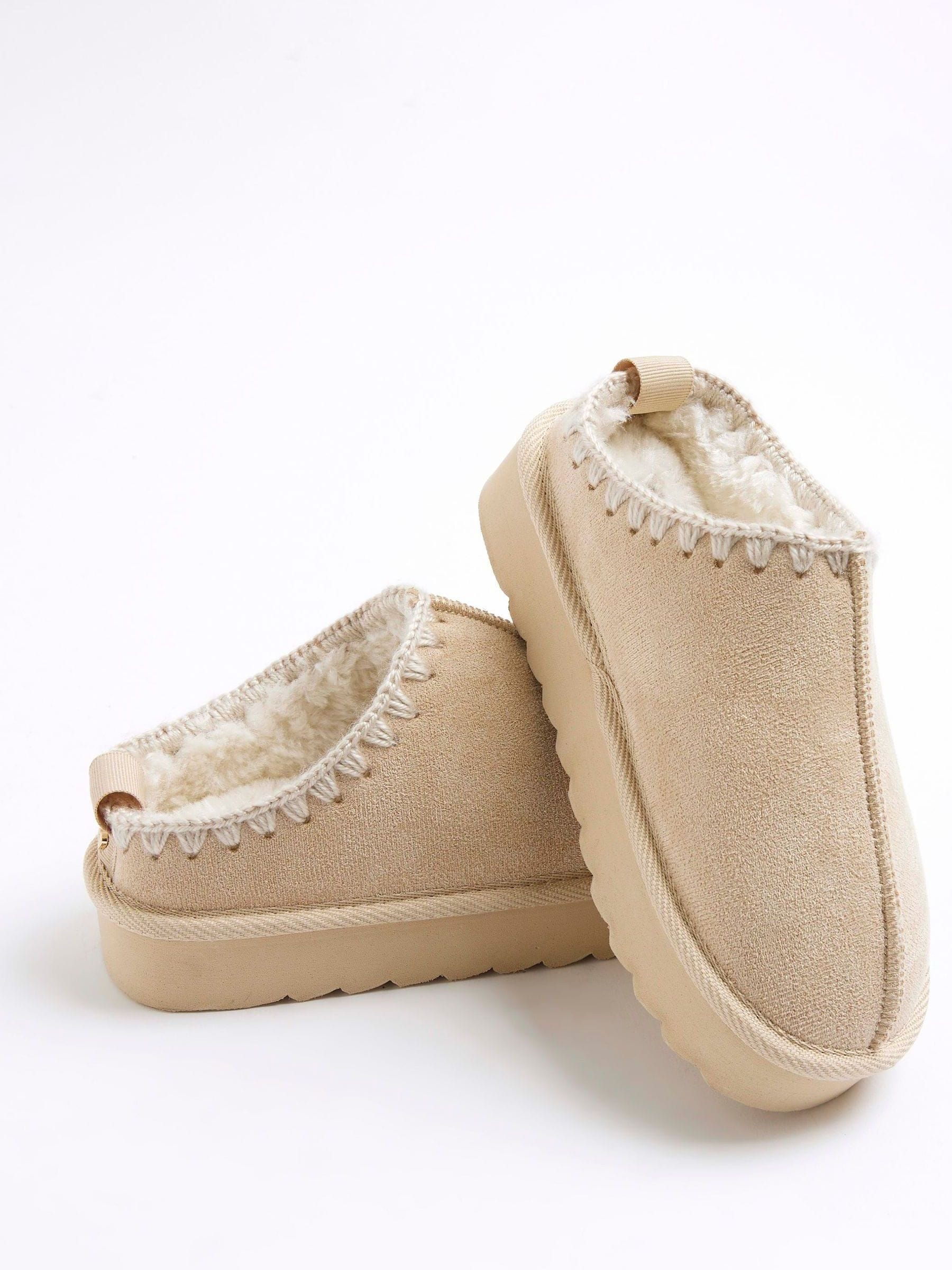River Island Girls Whipstitch Slippers