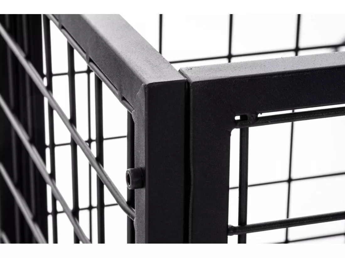Etagère bois de cheminée - Métal - 40 x 40 x 120cm - Noir - Forrest
