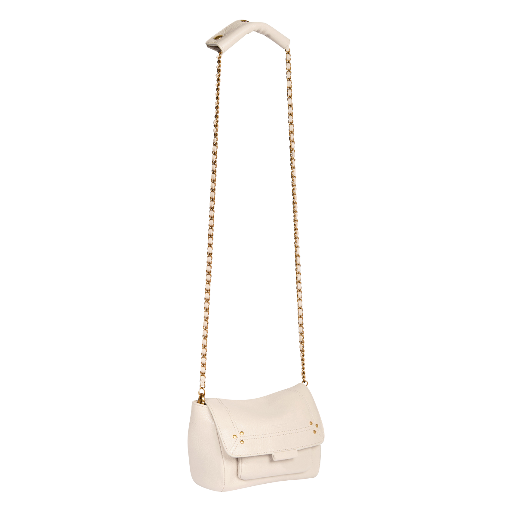 LULU S - Mini sac bandoulière en cuir| Beige