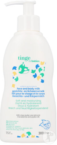Tinge Bébé Lait Visage Et Corps Flacon Pompe 300ml