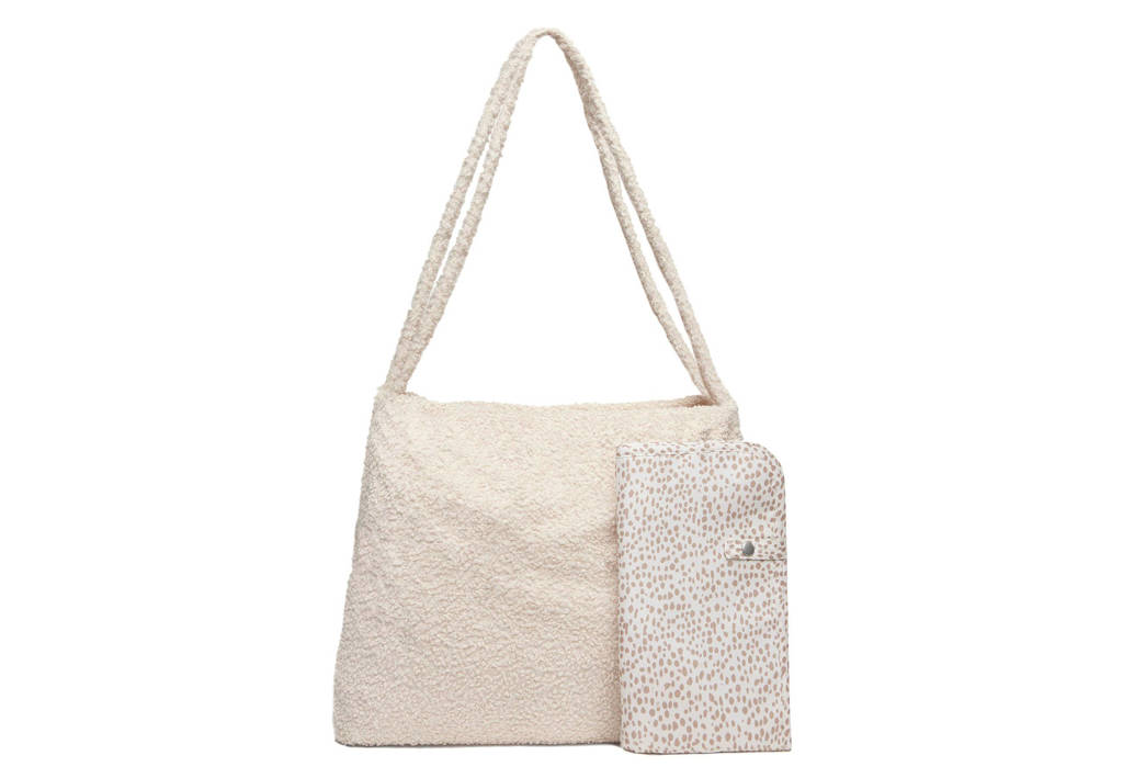Super blij met deze mooie ruime tasluiertas shopper 34x43cm Boucle Naturel