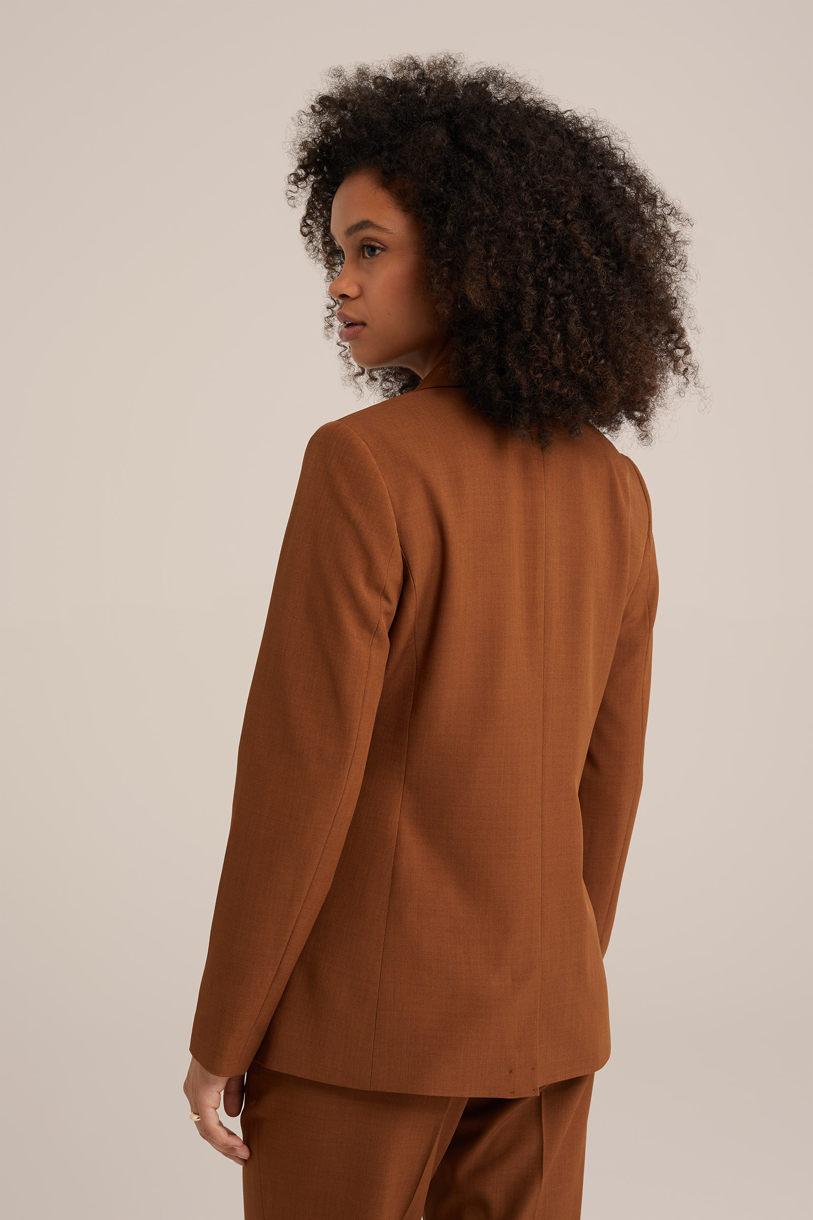 getailleerde blazer WE Fashion Roestbruin