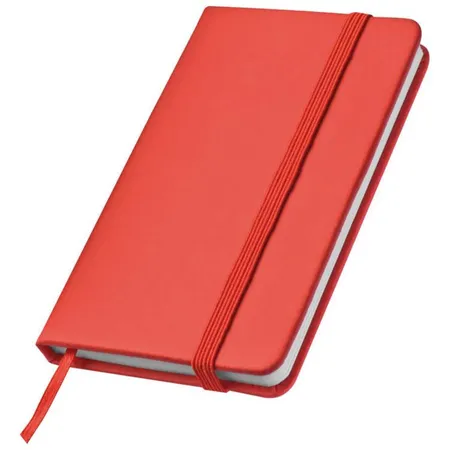 Macma Notizbuch A7+ (127x78mm) im PU Einband, 160 linierte Seiten, rot