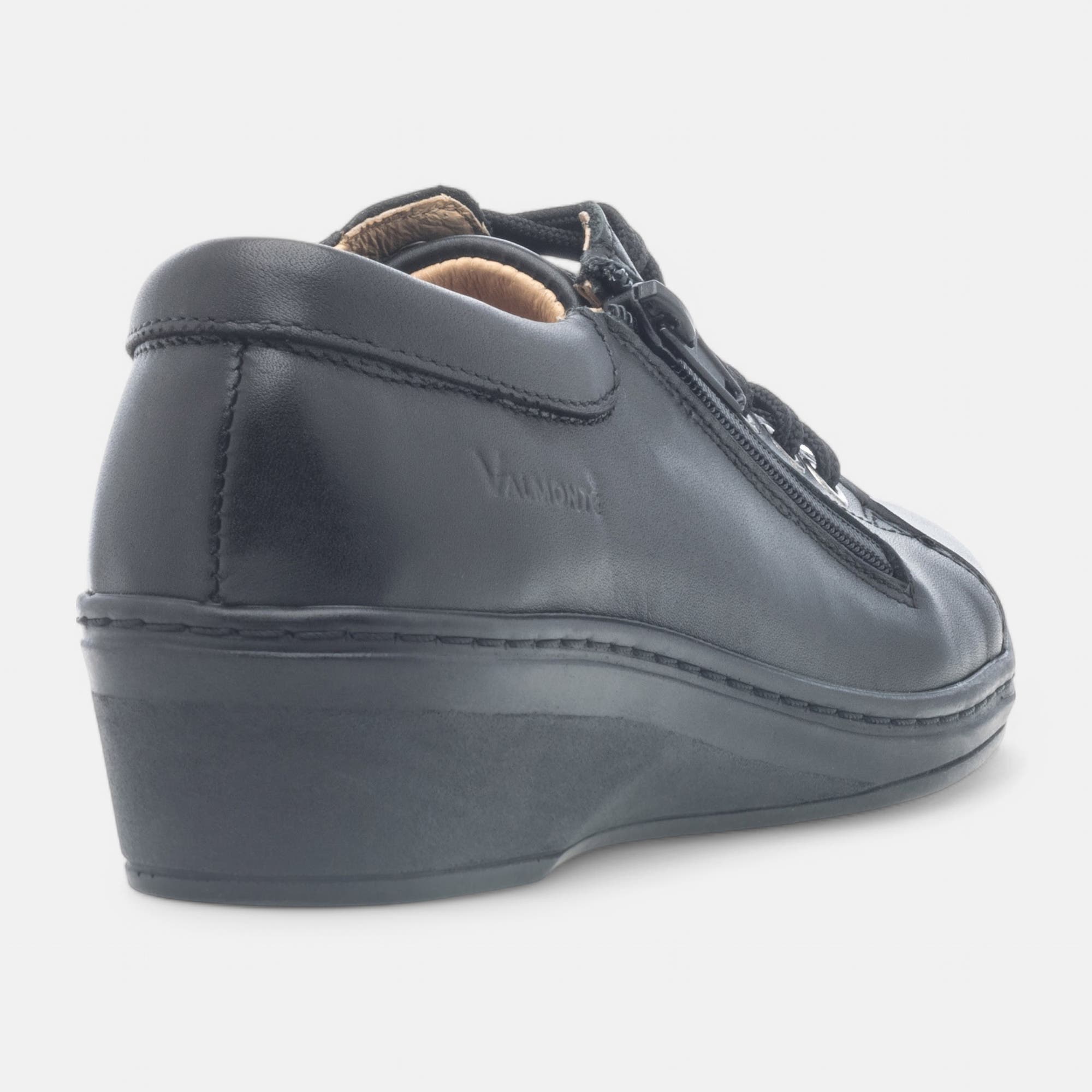 Derbies pieds sensibles Femme en cuir noir