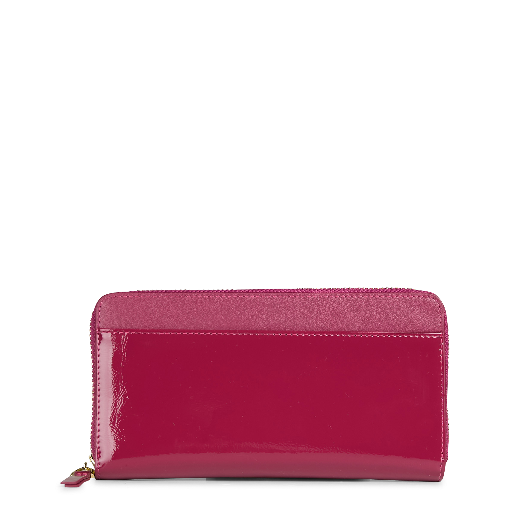 Portefeuille bi-matière cuir | Rose