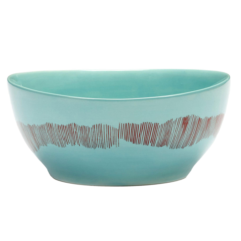 Serax Feast by Ottolenghi kom Ø16 set van 4 Azure/Red Stripes