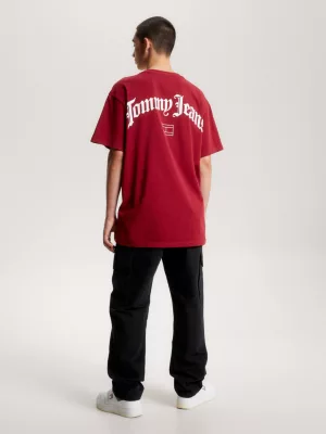 Camiseta Relaxed Fit com Logo nas Costas