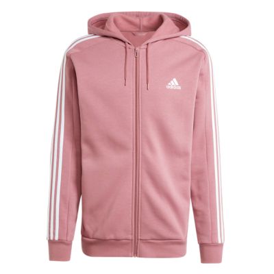 Adidas SportswearEssentials 3-Stripes Full Zip Hoodie - bordeaux
