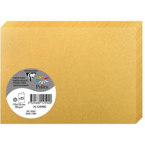 Carte pliée Pollen 110 x 155 mm 210 g/m2 - Paquet de 25