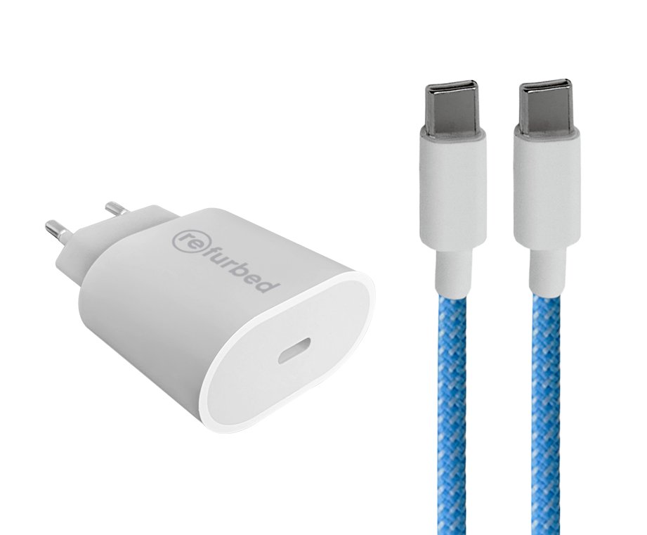 Fast Charger (20W) & Braided Cable (USB-C)