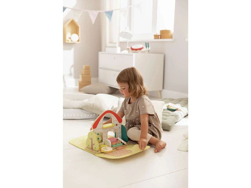 Hape Beschäftigungsspielzeug Farm House Faith Farbenfroher Bauernhof für Kinder