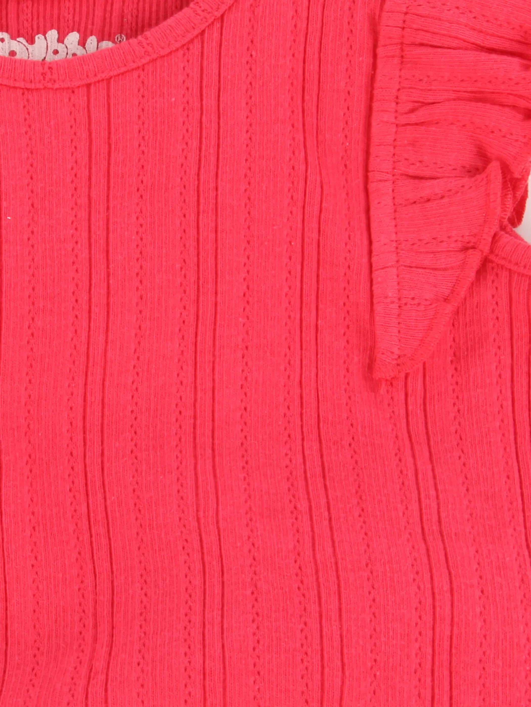 Baby Mädchen Shirt mit angesetzten Ärmeln