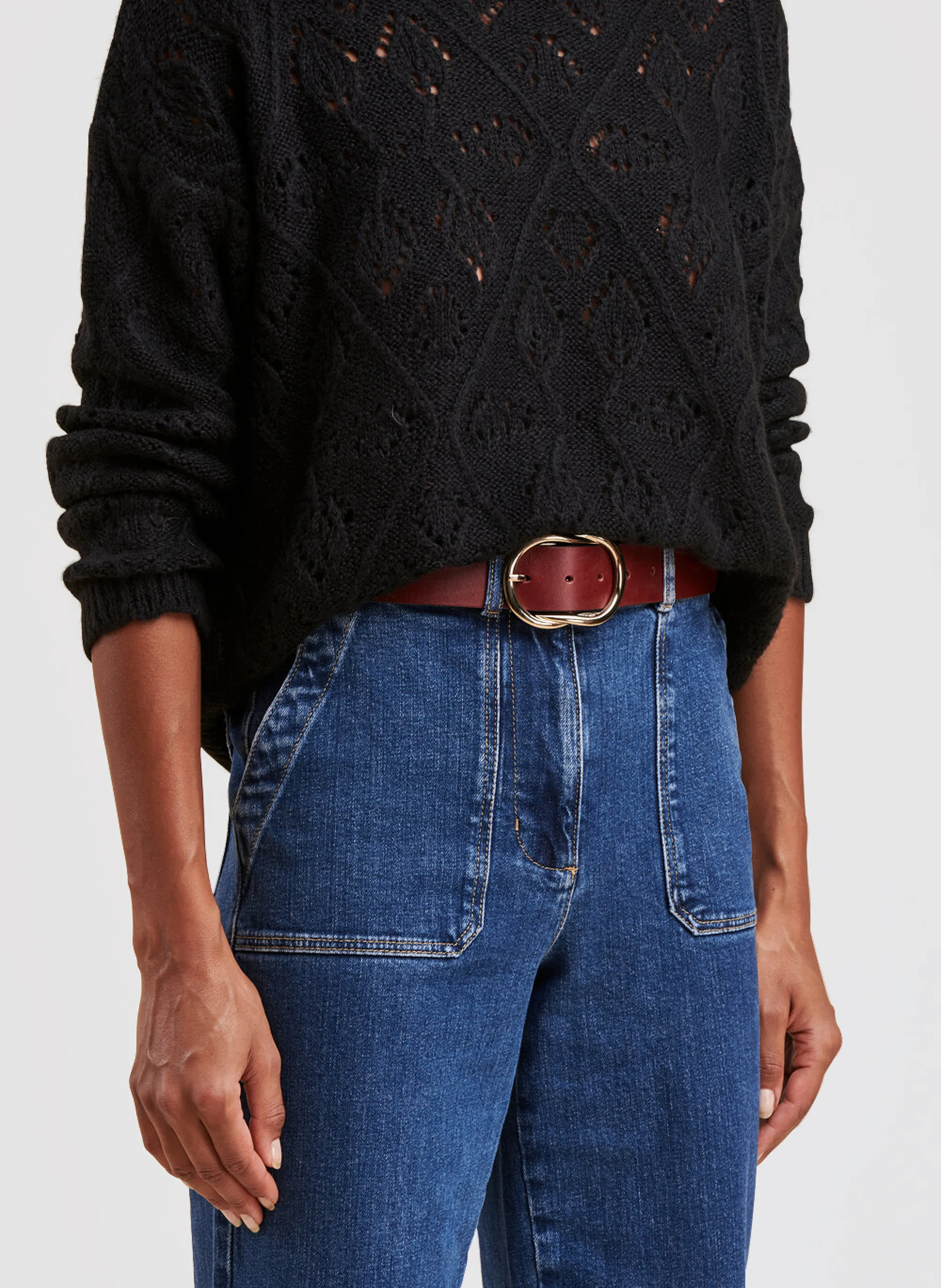 Ceinture en cuir | Violet