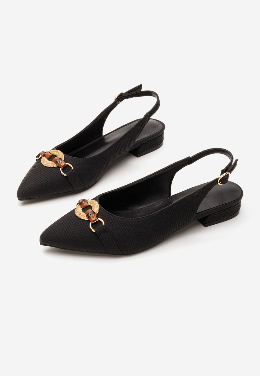 Chaussures slingback noirs Antonietta