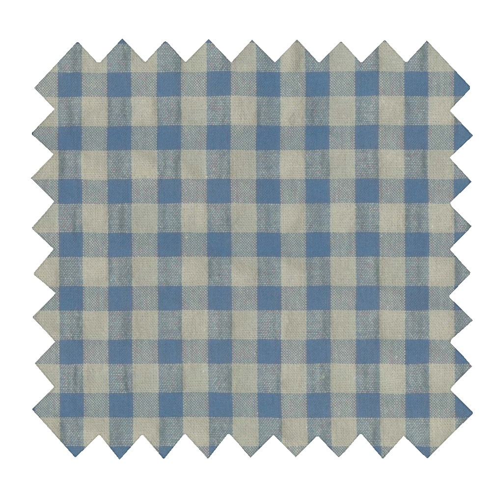 Tissu Coton Au Mètre Ex2429 Vichy Seersucker Vert Bleu