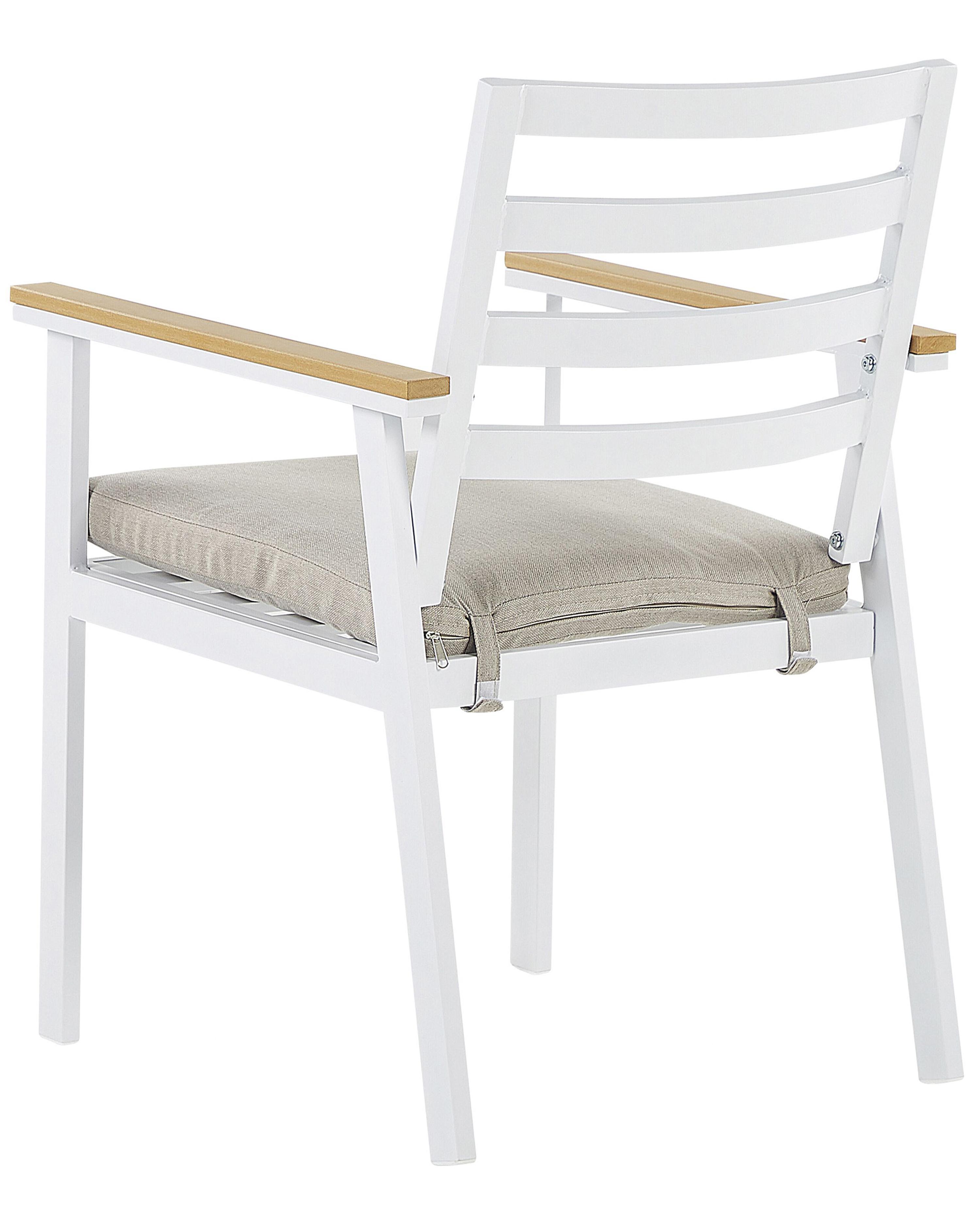 Set van 4 stoelen met zitkussen CAVOLI Metaal Beige