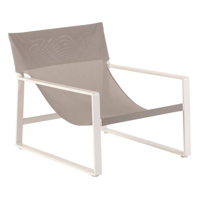 Fauteuil relax de jardin LAMBINIO Blanc & Gris clair
