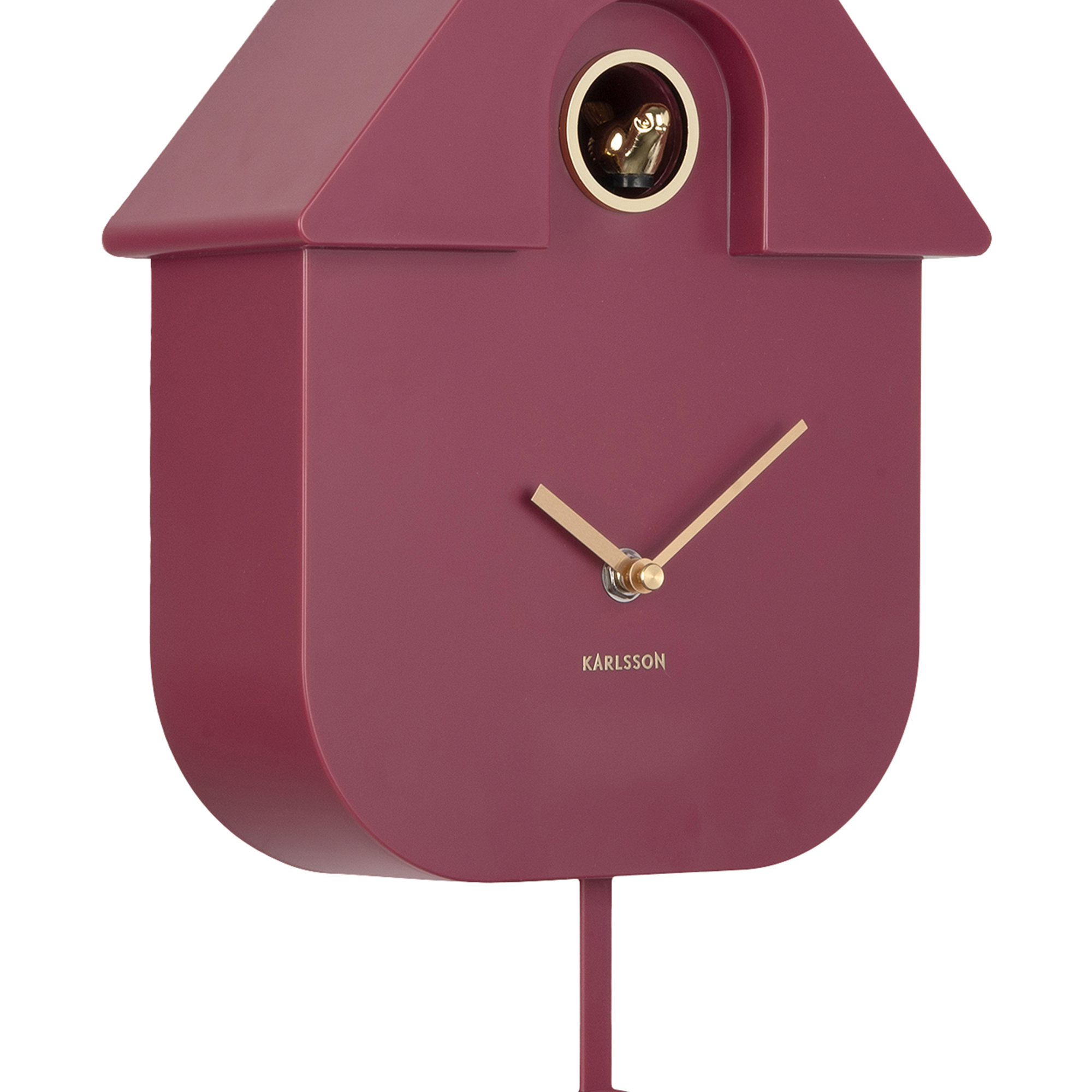 Wandklok Modern Cuckoo Oro Donkerpaars
