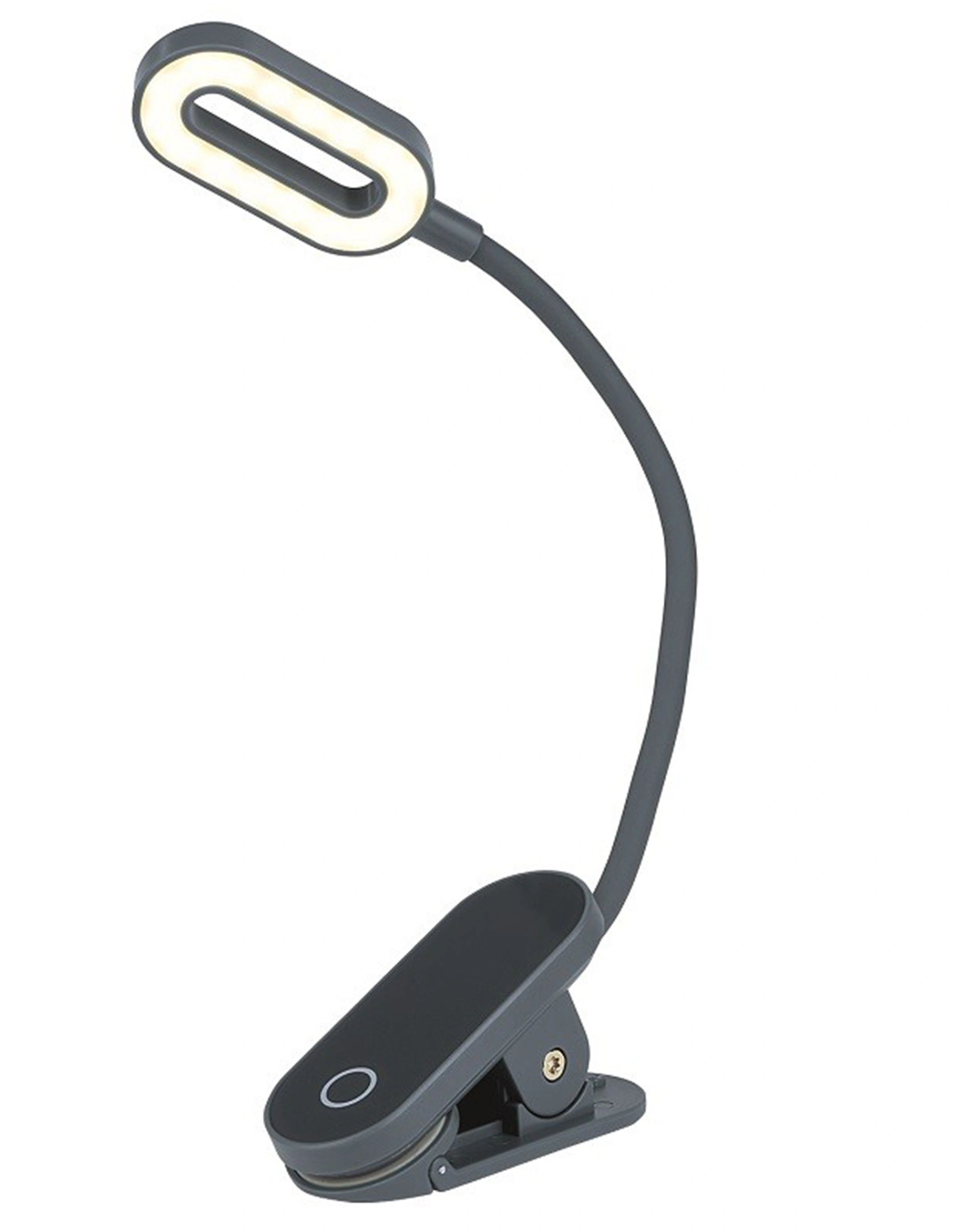 moses. libri_x LED-Klemmleuchte TOUCH in blau