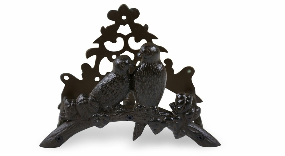Support tuyau arrosage fonte marron 23x14.5x16.5cm