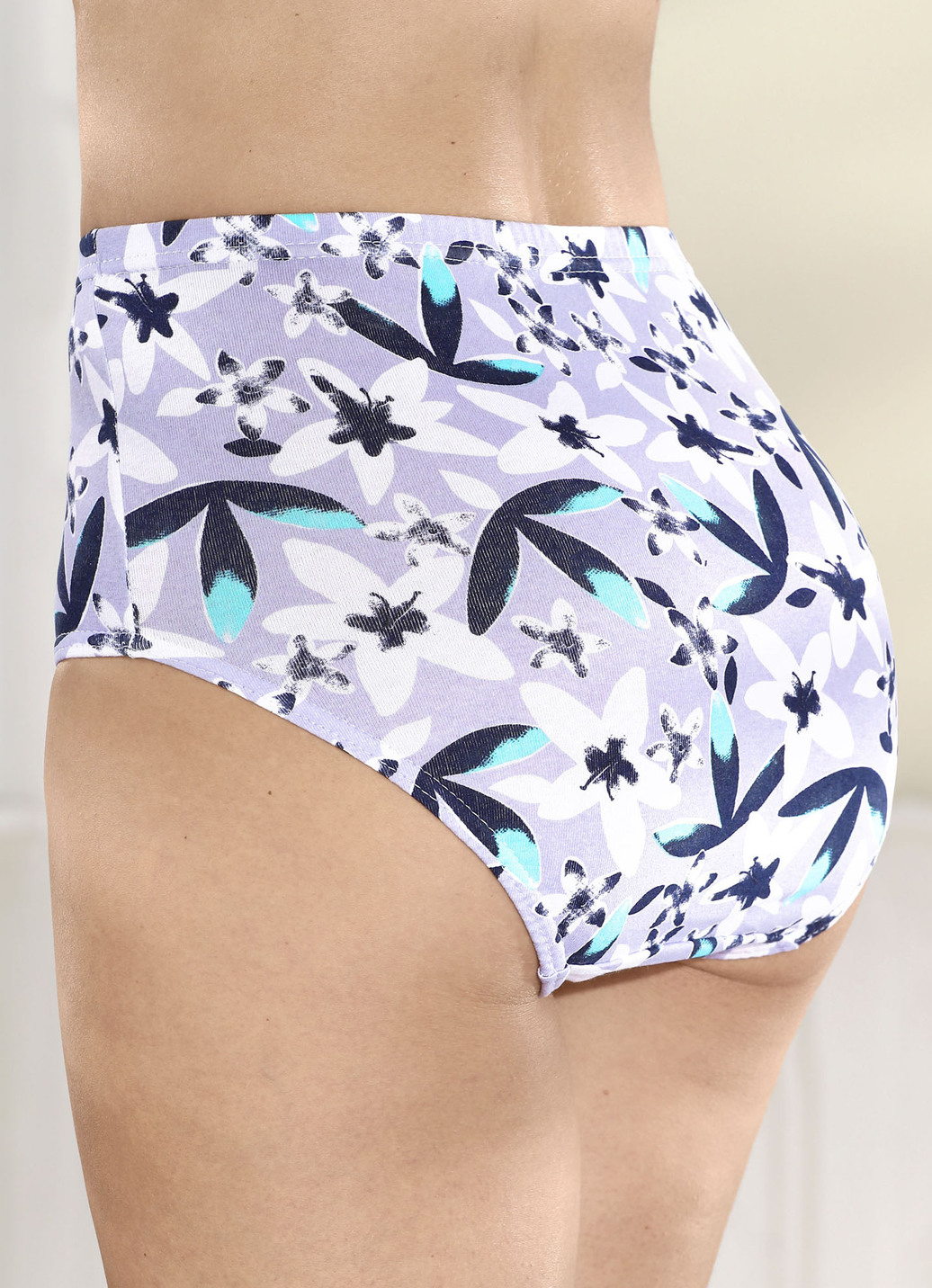 Viererpack Slips mit Floraldruck