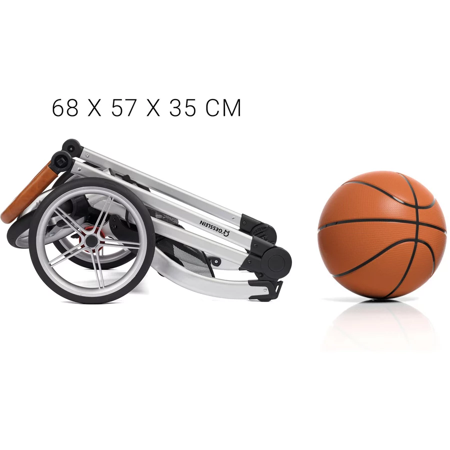 GESSLEIN Kombikinderwagen FX4 Life mit Handbremse, mittelblau  Palme