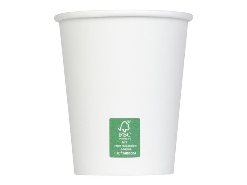 FURBER Einweg-Kaffeebecher 270 ml, 50 Stück Einwandige Pappbecher