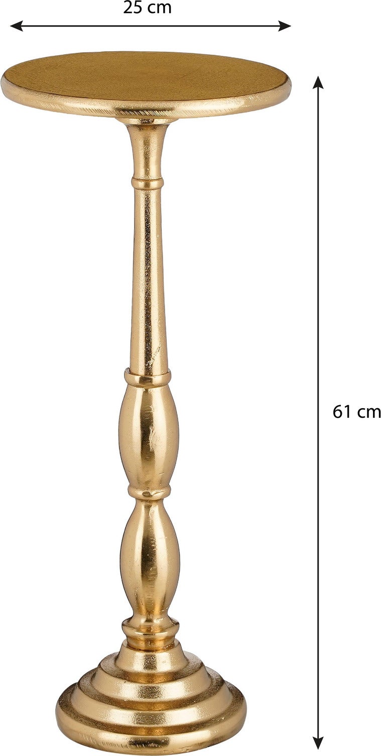 Mica Decorations bijzettafel Duco goud D 25 H 61 cm