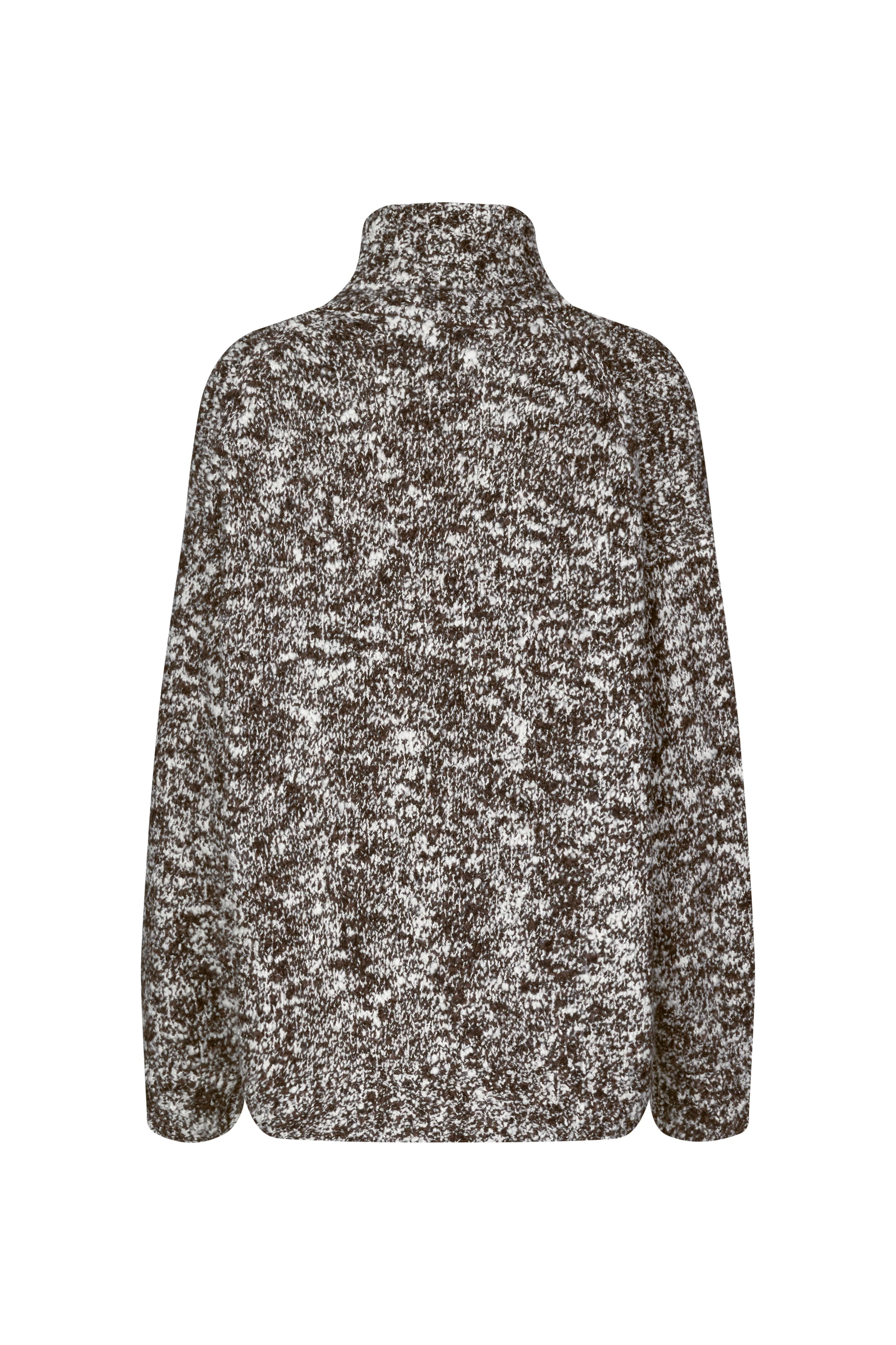 Samsøe Samsøe  Sajuliana turtleneck uldstriktrøje- Chocolate Torte Mel.
