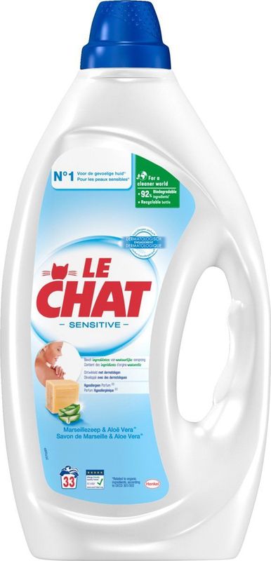Le Chat - Vloeibaar Wasmiddel - Sensitive - 1.5L