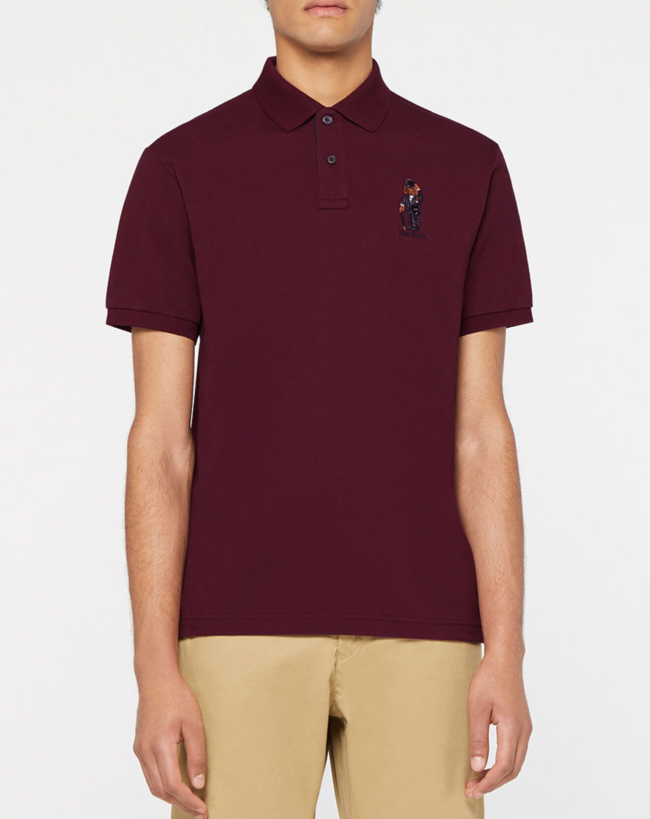 Hackett London Polo droit Dog bordeaux
