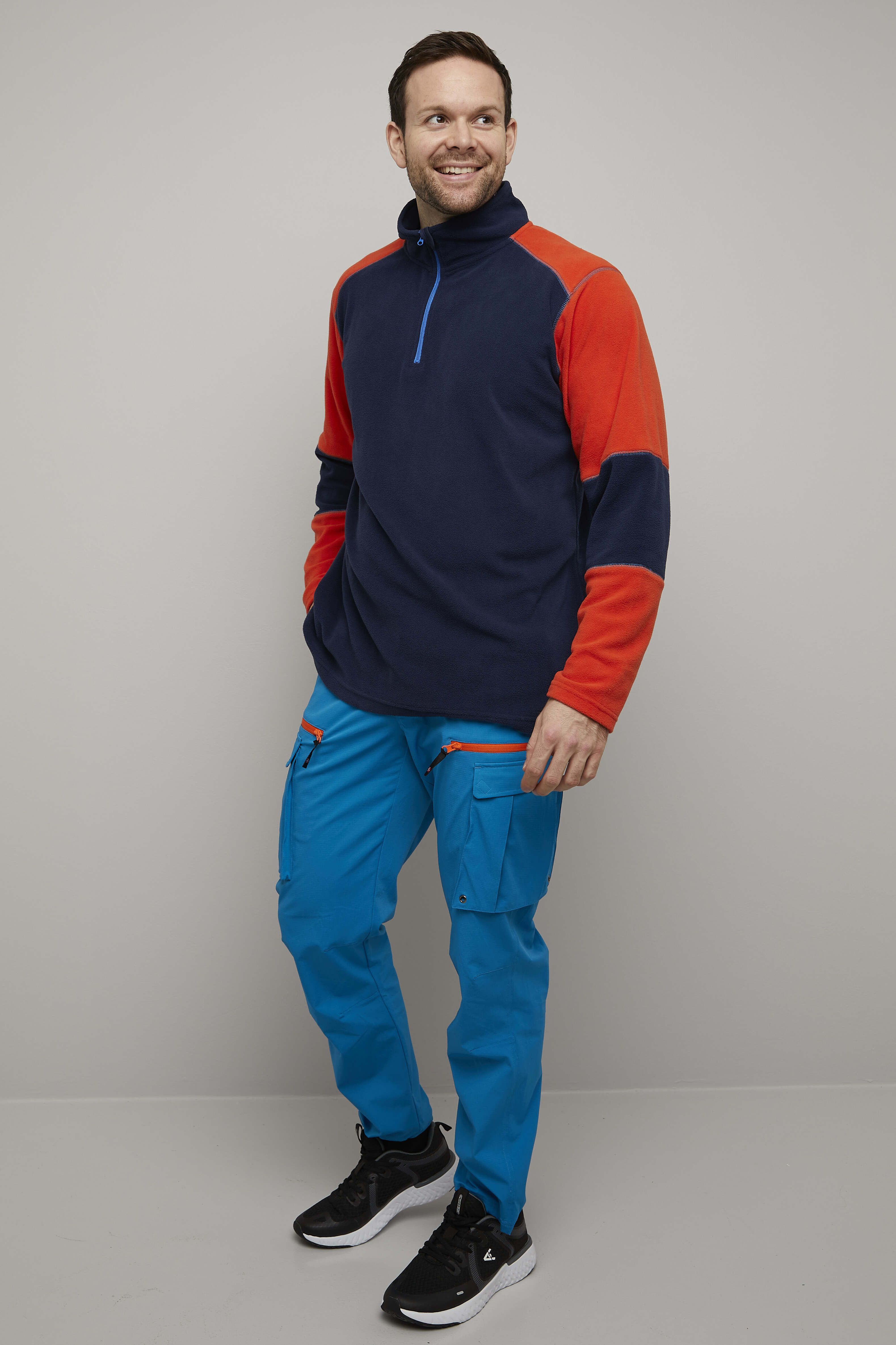 Microfleecegenser med 1/2 zip Vollasetra