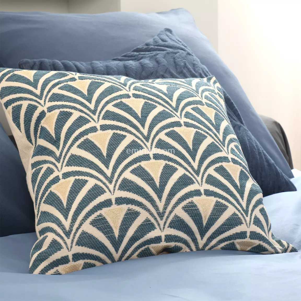 Housse de coussin carrée (40 x 40 cm) Dory Bleue