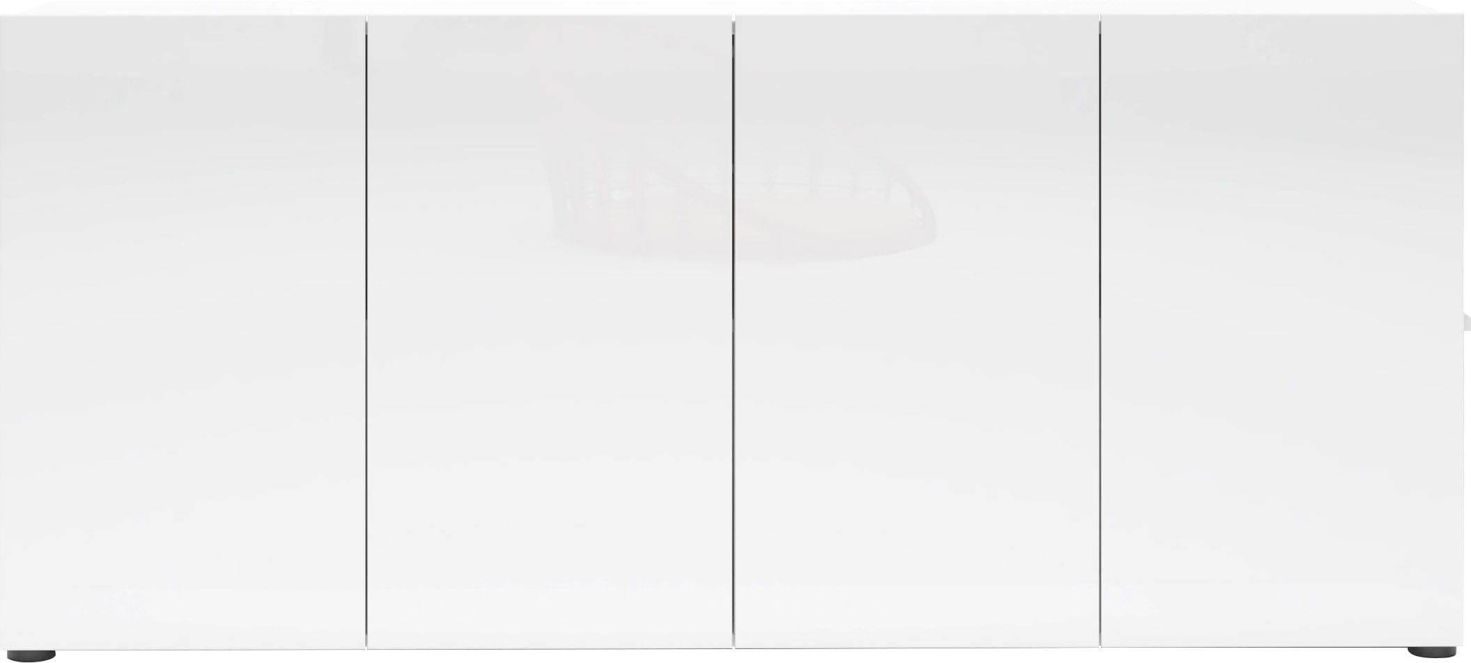 INOSIGN Sideboard »MISTER- Sideboard, Anrichte, Kommode, Made in Italy, 4 Fächer« Kommode mit 4 Türen, komplett Hochglanz lackiert, Breite 180cm