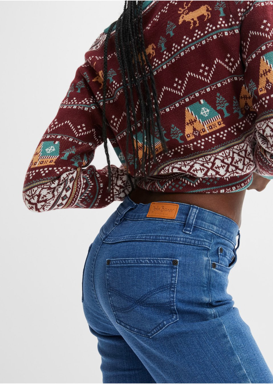 Jean extensible avec base à cru, Straight