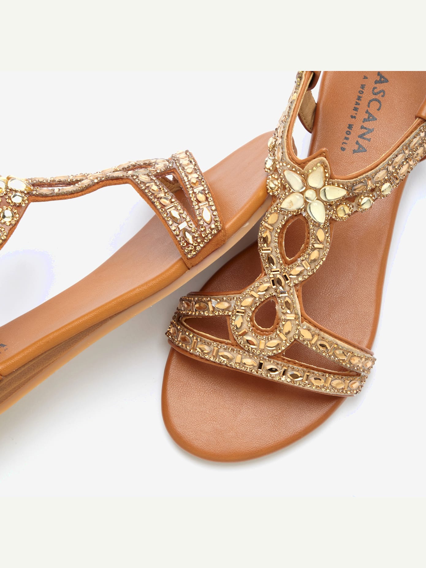 Sandales orné de pierres brillantes fantaisie
