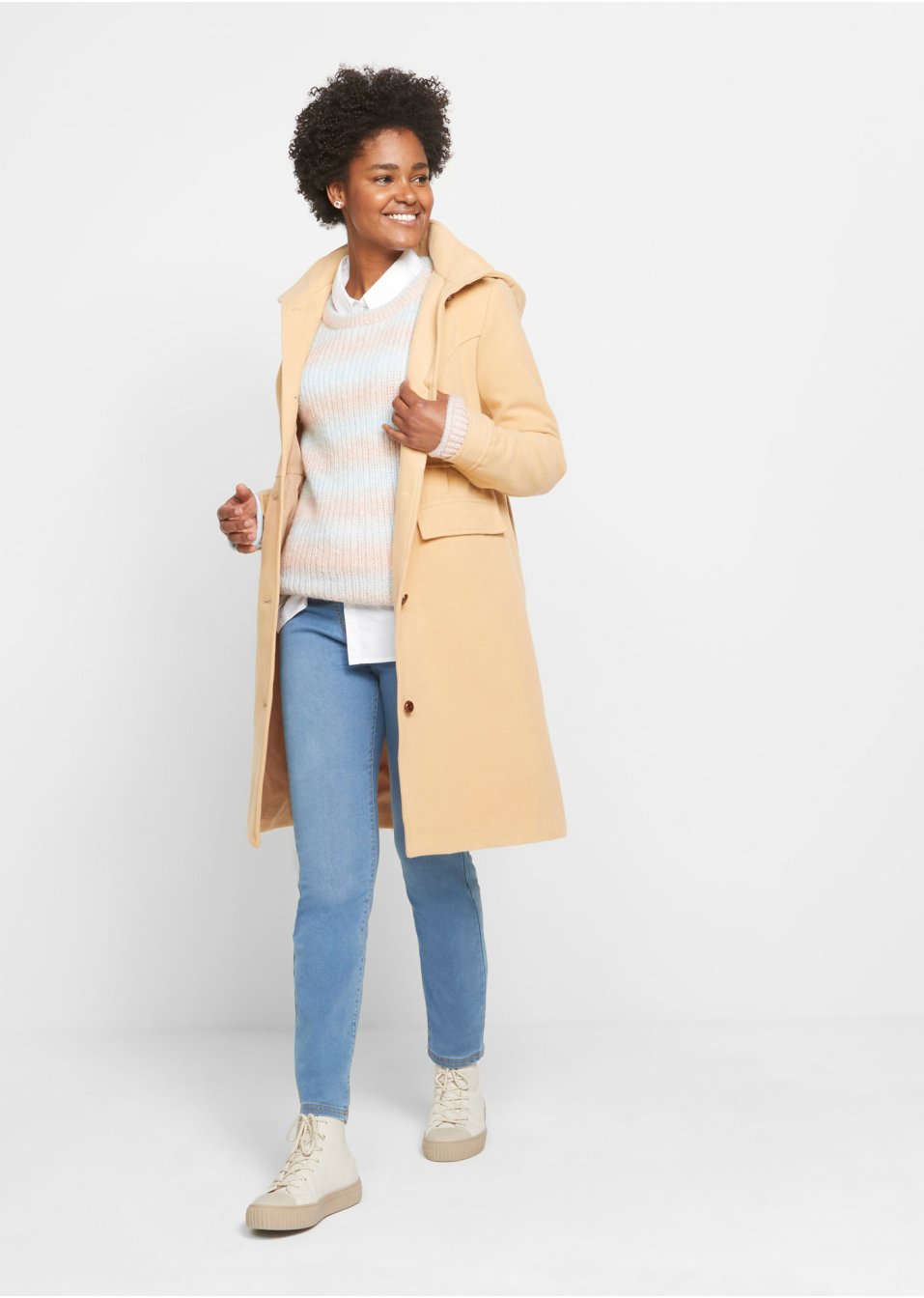 Jegging taille haute en matière thermo légèrement élastique, taille confortable