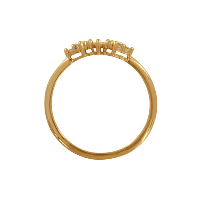 Bague Plaqué Or Couronne de Strass Ronds Ovale Rectangles