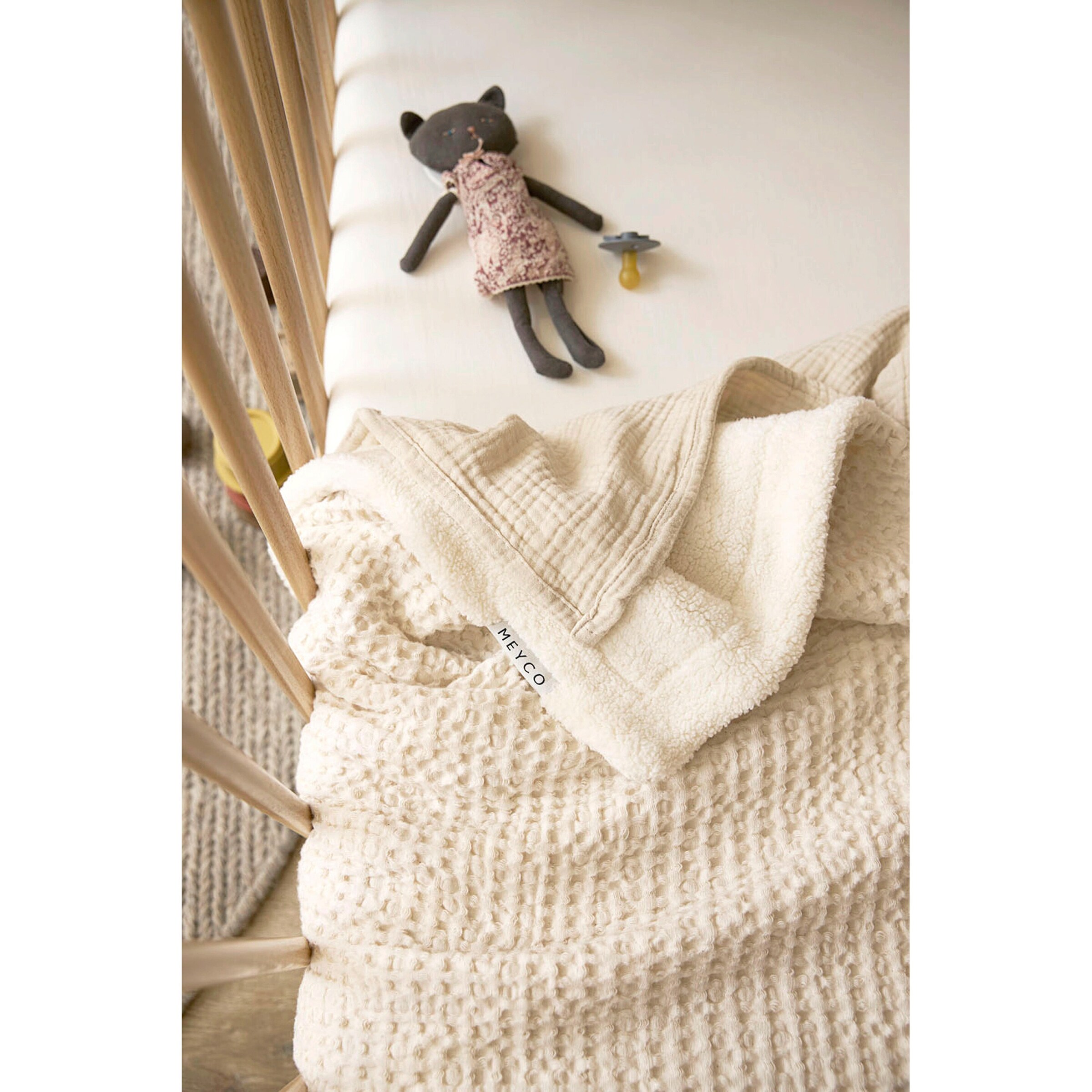 Meyco Baby Babydecke Winter Waffelpiqué 75x100 cm Nature