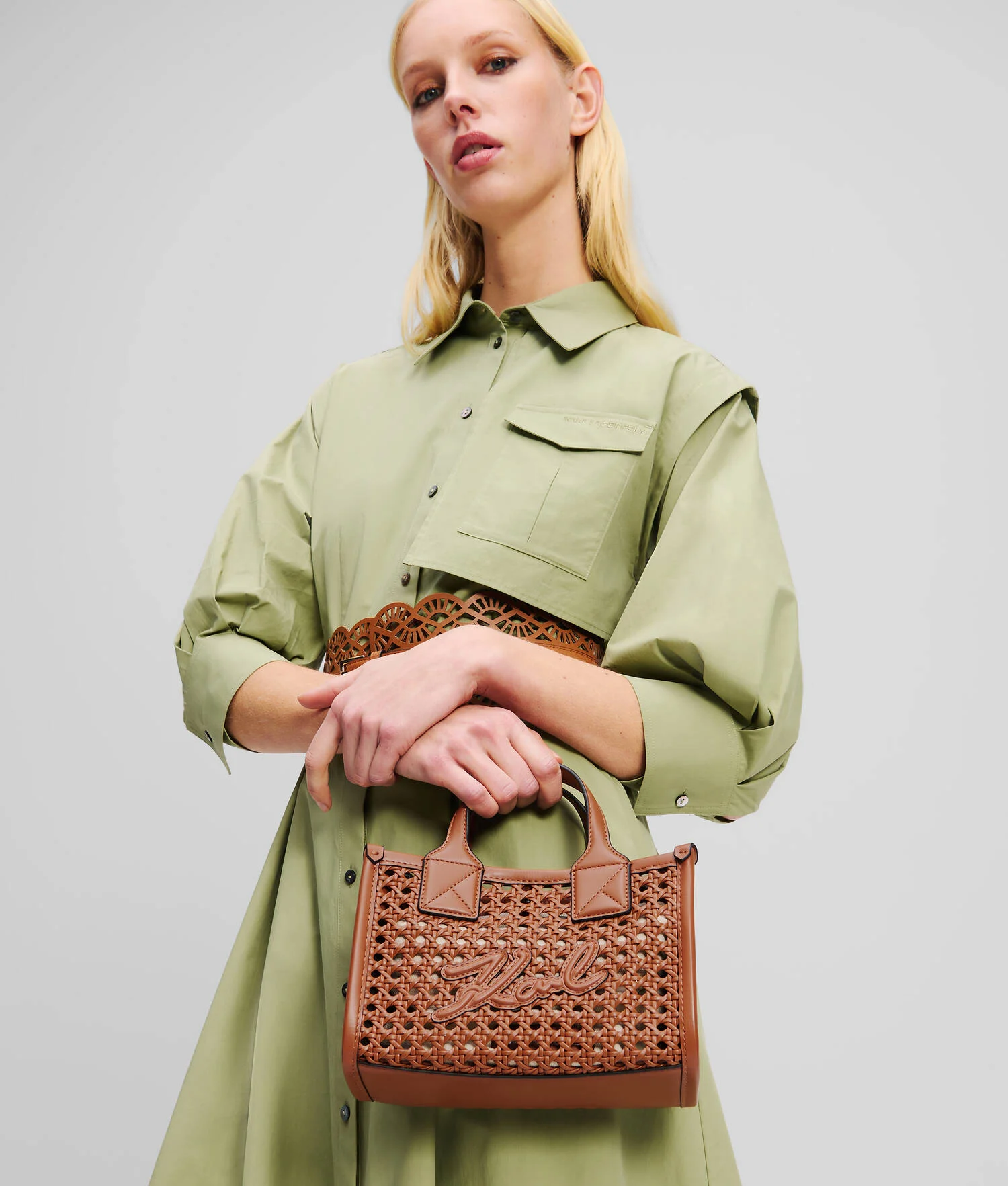 PETIT SAC CABAS K/SKUARE - Tan foncé