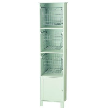 Saniscape Bretagne kolomkast met 3 manden wit