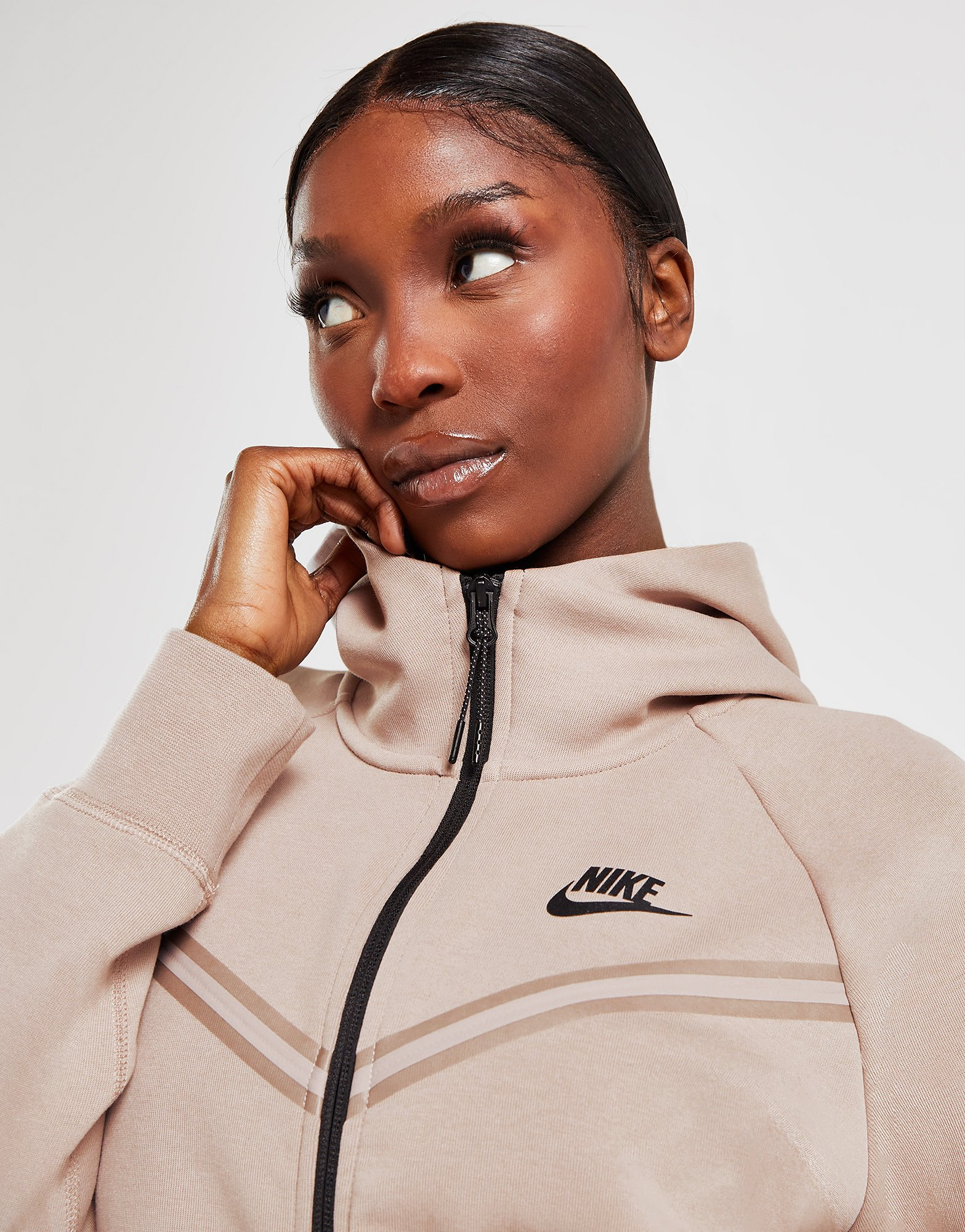 Nike Sweat à capuche en polaire avec fermeture éclair Tech