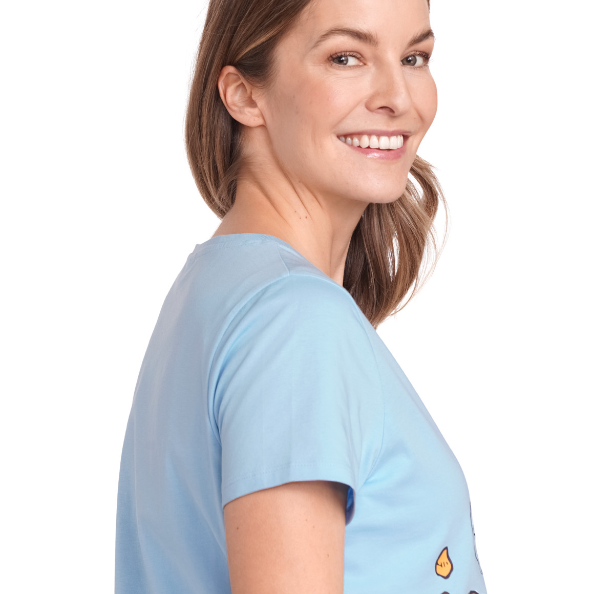 Gina Benotti Sesamstraße Shorty mit Krümelmonster-Print dunkelblau / hellblau