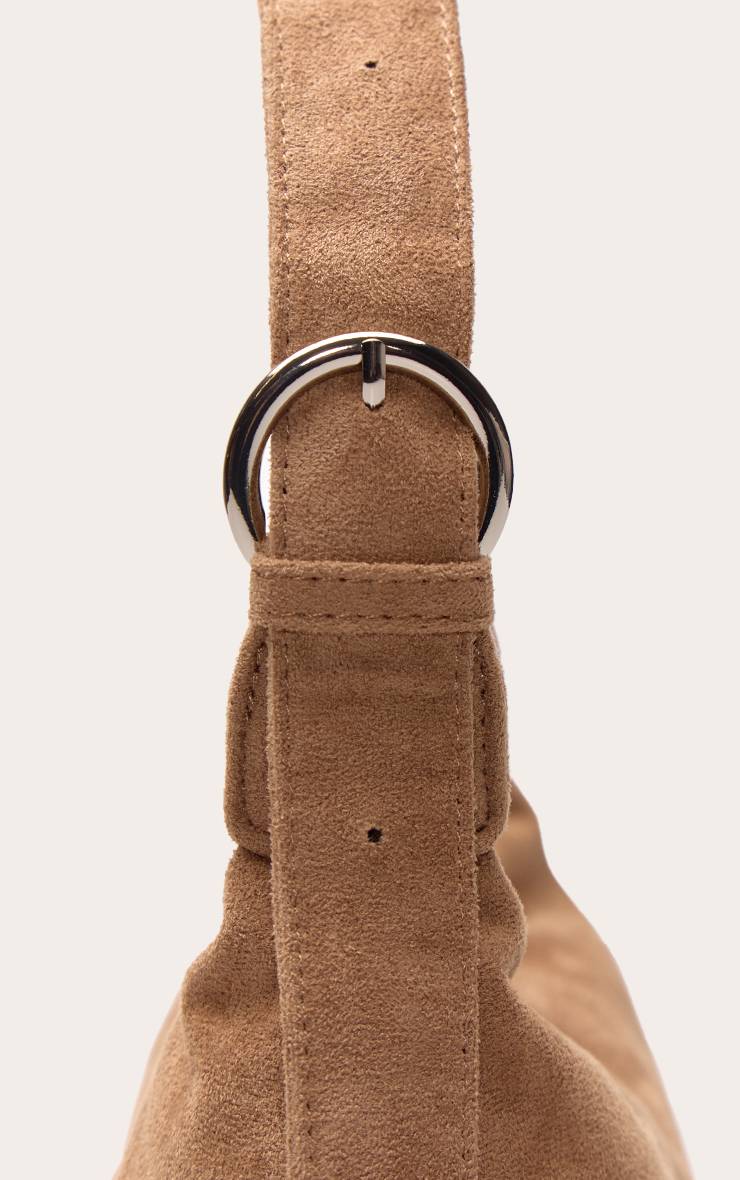 Taupe Sac À Bandoulière En Synthétique Avec Détail Boucle