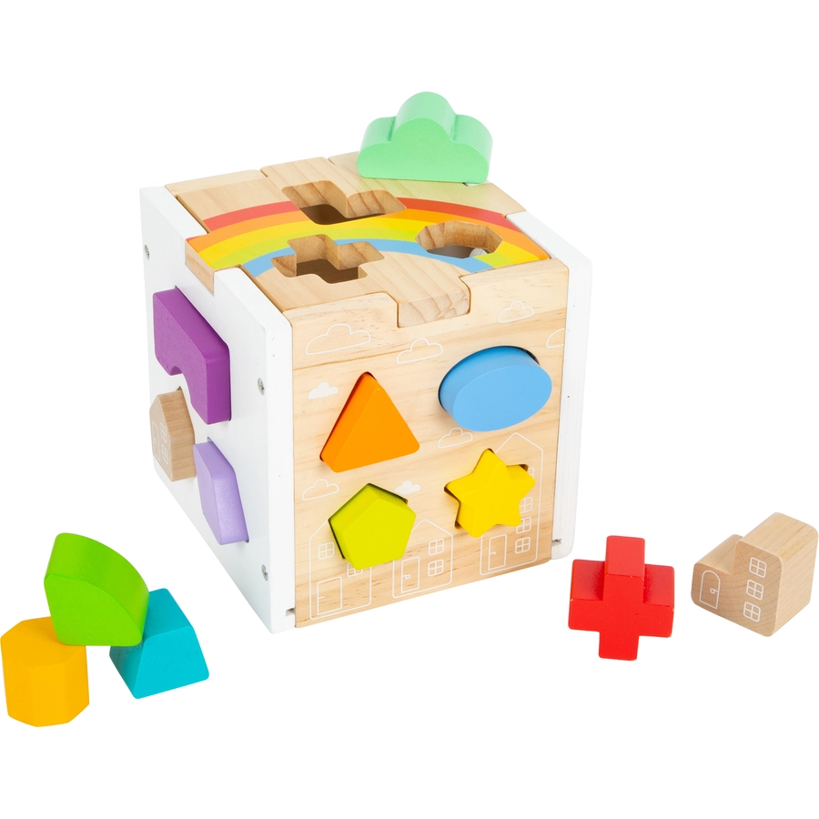 small foot® Steckwürfel Regenbogen