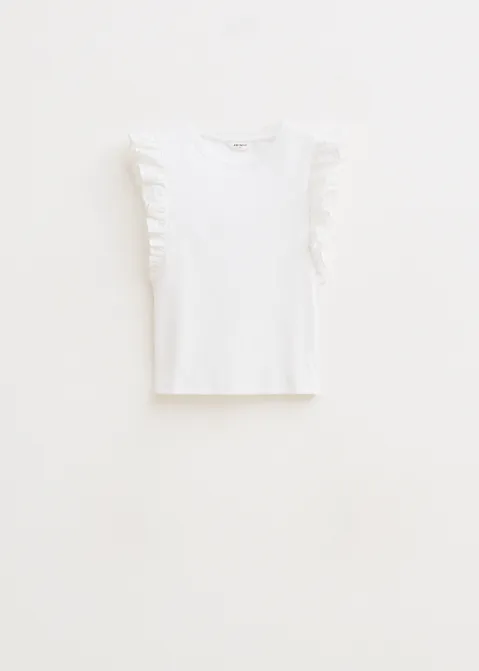Top met ruffles wit (WIT)