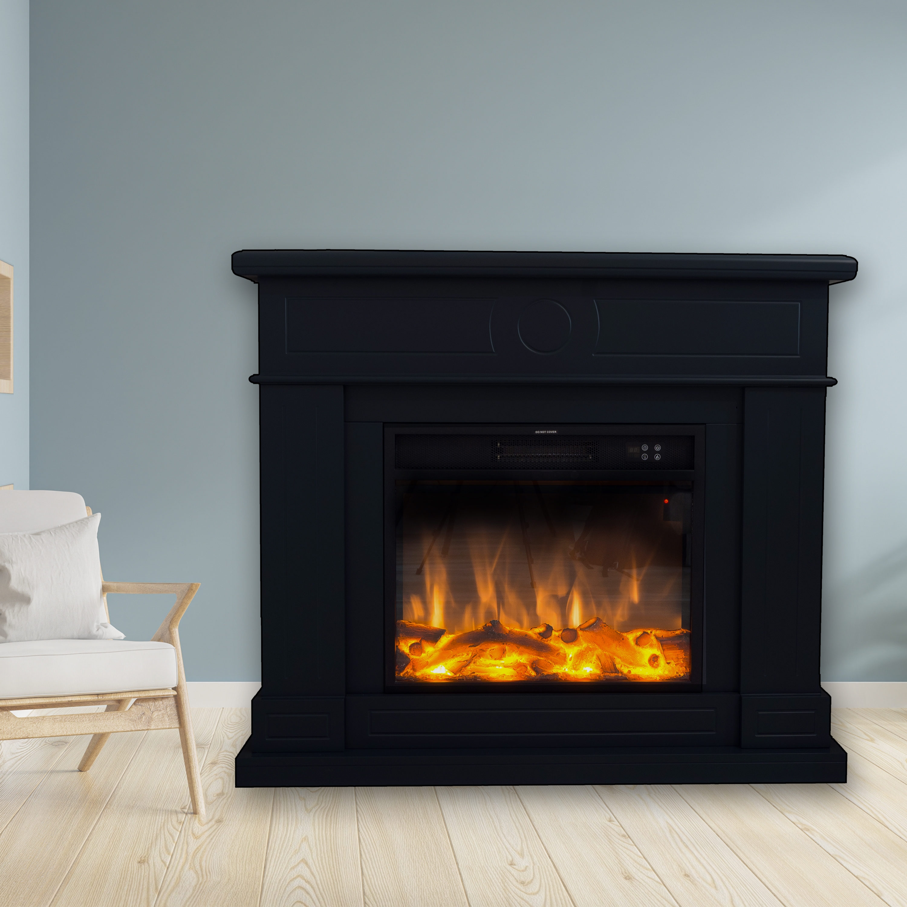 Cheminee murale 1500w caminetto fuego roberta negro