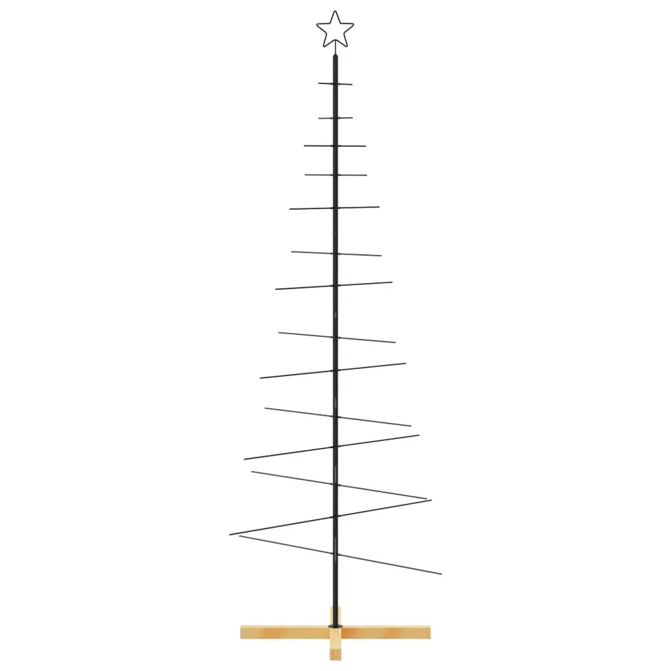 vidaXL - Metalen Kerstboom - Zwart - 180 cm