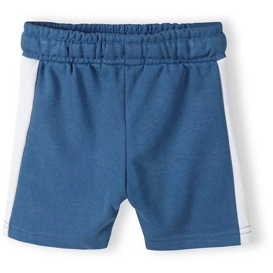 MINOTI Sweatshirt und Shorts im Set DunkelblauWeiß